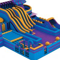 Parcours d'obstacles gonflable commercial pour adultes : Jeux gonflables géants pour aire de jeux, défis et châteaux gonflables