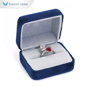 Tianyu 10K 14K 18K Oro sólido <span class=keywords><strong>Diamante</strong></span> Anillos de compromiso Lab Ruby D/VVS Moissanite Diamantes <span class=keywords><strong>Esmeralda</strong></span> Corte Boda Anillo de novia - Product Image 4