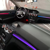 Kit d'éclairage LED dynamique et coloré pour l'intérieur de la voiture, pour Mercedes-Benz Classe C W204 2008-2014, éclairage ambiant, garniture de tableau de bord