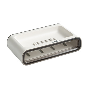 Ouk Soap Dish Rectangular Plastic Wall Mount No Drill For Bathroom Toilet - Product Image 4