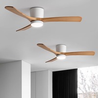 Işık uzaktan kumanda ile İskandinav tarzı tavan vantilatörü lamba 3 bıçakları yatak odası ve restoran kullanımı için DC Motor düşük gürültü