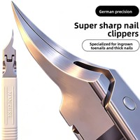 Nouvelles pinces à ongles ultra-fines en acier inoxydable à bec d'aigle et à bord incliné pour bébé ; Pince à ongles à ouverture large spécifique aux ongles incarnés et à la paronychie