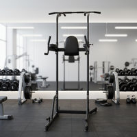 Station de musculation multifonctionnelle réglable en hauteur pour l'entraînement à domicile, barres simples et parallèles, station de traction, de dips et d'abdominaux