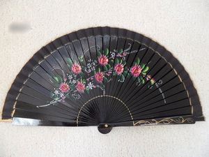 Éventail en bois peint à la main, flamenco espagnol, éventail de danse - Product Image 2