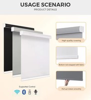 Persiana Enrollable Horizontal Transparente de PVC Personalizada, con Filtro de Luz, Impermeable, para Exteriores, Patio, Terraza y Ventana