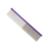 Outil de toilettage 2 en 1 pour animaux de compagnie Carbon Barber Cellouse Orange Rat Tail Parting Peigne Brosse Souffleur Pour Lapin