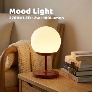 Lampe de chevet LED rechargeable avec gradation progressive, base en alliage d'aluminium, veilleuse avec port de charge USB pour téléphone portable - Product Image 2