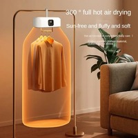 Sèche-Linge Électrique Pliant avec Télécommande, Sèche-Linge Multifonctionnel Portable pour Voyage, Sèche-Linge Chaud avec Minuterie pour la Maison