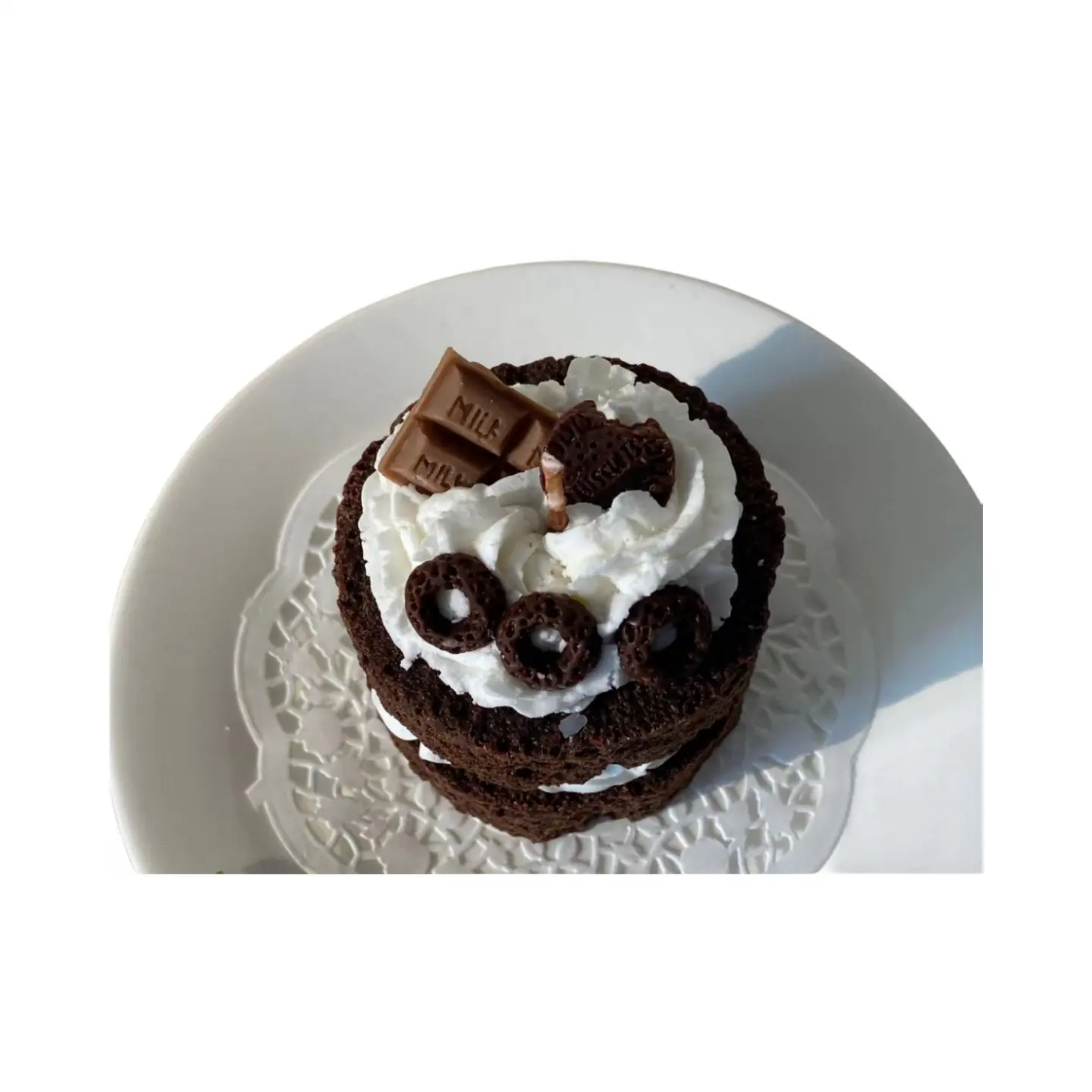 Düşük fiyat küçük çikolata sevgililer gıda soya balmumu lüks özel etiket Mini kek tatlı şekli kokulu mumlar