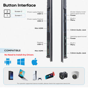 15.6 "portatile IPS pieghevole doppio impilato Monitor 1080P FHD schermo per Laptop incorporato supporto singolo Monitor triplo - Product Image 4