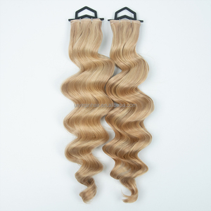 Extensiones de cabello humano de doble trama con punta plana de queratina pre-adherida para mujeres - Product Image 3