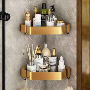 Juego <span class=keywords><strong>de</strong></span> <span class=keywords><strong>Accesorios</strong></span> <span class=keywords><strong>de</strong></span> 6 Piezas <span class=keywords><strong>de</strong></span> Estilo Moderno <span class=keywords><strong>para</strong></span> Baño en Negro y Dorado con Estante <span class=keywords><strong>de</strong></span> Almacenamiento Montado en la Pared <span class=keywords><strong>para</strong></span> Decoración del Hogar - Product Image 4