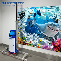 Impresora de pared automática inteligente AI, cabezal de impresión dual, tipo de rueda, máquina de impresora de inyección de tinta Vertical 3D, impresoras de pared, 2017