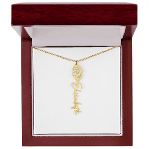 Collar con Colgante Clásico de Cobre con Nombre de Flor Personalizado para Mi Querida Mamá, con Tarjeta de Texto Personalizada - Regalo del Día de la Madre de la Parte de la Hija - Product Image 3
