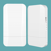 Antena Profesional Point to Multipoint 2.4GHz 300M 12dBi High Gain dengan 2 Port RJ45 IP65 Wireless Bridge untuk Jaringan CCTV Luar Ruangan
