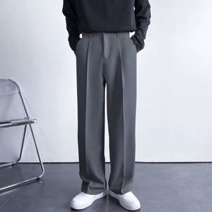 Maxfree New Draping Straight <b>Leg</b> Suit Pants <b>Men</b> Loose Korean Version of Casual <b>Wide</b>-<b>leg</b> <b>Trousers</b> Mopping Pants - Product Image 3