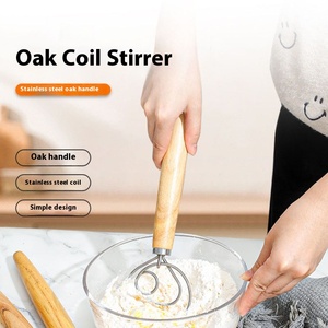 <span class=keywords><strong>Fouet</strong></span> à pâte <span class=keywords><strong>Fouet</strong></span> à pain en bois avec crochet à pâte en acier inoxydable Mélangeur à pâte Outil à main et outils et fournitures de fabrication de pain au levain - Product Image 4