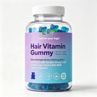 Gummies capillaires OEM, compléments alimentaires pour la croissance des cheveux, gummies à la mousse de mer