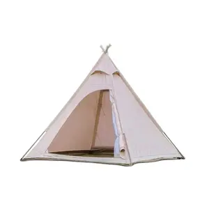 Tente de camping pyramidale en toile de coton 2M Tente de jeu pour enfants