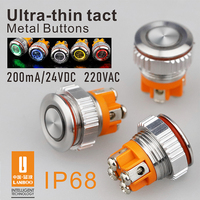 LANBOO 12/22QC Micro-course, ultra-mince, interrupteur à bouton tactile léger avec contact unique normalement ouvert