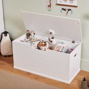 Boîte de rangement pour jouets en bois massif, livraison directe, boîte de rangement pour vêtements ménagers avec roulettes, boîte de rangement supérieure à rabat pour chambre à coucher - Product Image 2