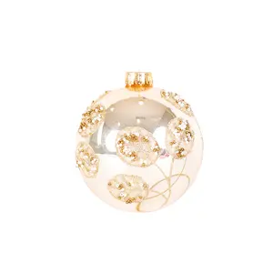2024 Groothandel Nieuwe Stijl Handgemaakte Glazen Kerstbal Elegante Kerstboom Decoratie