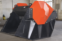 Bucket Penghancur Mini Digger GTCS1 untuk Excavator 12-50 Ton Kapasitas Muat 1.2m Ruang Sempit Pekerjaan Kebun