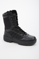 Bottes tactiques pour hommes en noir, imperméables, à lacets, antidérapantes, avec embout en acier, pour usage extérieur, été et hiver, semelle en caoutchouc, doublure en mesh