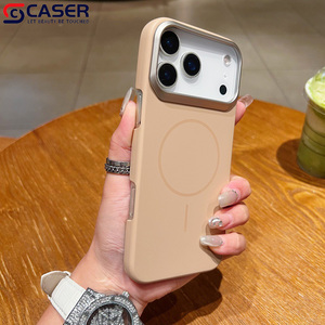 Ốp lưng điện thoại <span class=keywords><strong>iPhone</strong></span> 17 Air siêu mỏng, chất liệu kim loại mờ, cảm giác như da, khung cứng, nam châm, mẫu mới, màu vàng gold.  Dùng được cho <span class=keywords><strong>iPhone</strong></span> 17, 16, 15. - Product Image 4