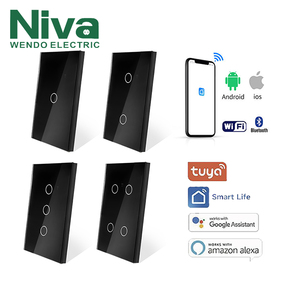 Interruptor Inteligente con Control Remoto Wifi, Estándar Estadounidense, Panel Táctil de Vidrio, Interruptores de Luz de Pared para el Hogar, <span class=keywords><strong>1</strong></span> Canal - Product Image 2