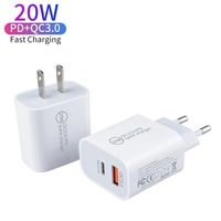 Câble de type C EU US UK et bloc de charge super rapide 20W Snellader Adaptateur USB-C pour téléphone