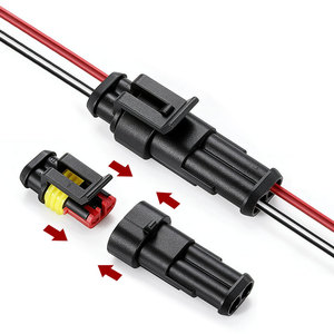 Conector Automotriz Hembra de 2 Pines 282080-1, Adaptador Eléctrico Impermeable, Material PA66, Resistente a la Temperatura -25~+105, Terminales de Enchufe - Product Image 5