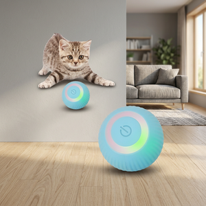 Moderna Pelota de Juguete Interactiva de Plástico para Gatos, Giratoria 360°, Recargable, para Entrenamiento - Product Image 3