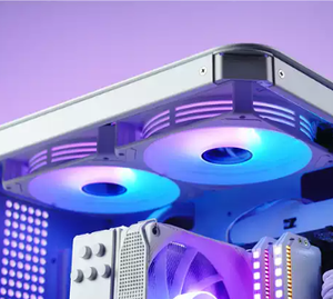 Ventilateur de boîtier PC ZG-120B/W 3-en-1 ARGB PWM 120 mm à pales inversées, neuf - Product Image 3