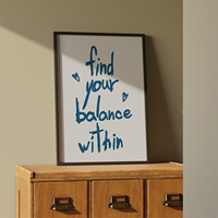 Set di poster per lo yoga - Quadri da parete con citazioni ispiratrici in stile boho per l'arredamento dello studio di yoga (set da 6 pezzi)