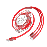 Câble de charge rapide universel 3 en 1, câble de données rétractable multi-téléphones OEM en gros, type C, micro USB