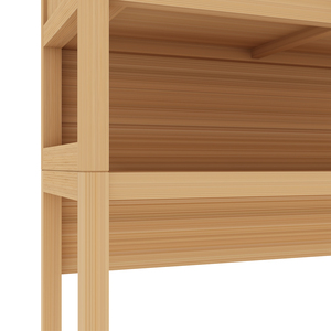 <span class=keywords><strong>Meuble</strong></span> de rangement en bambou pour toilettes avec étagère et placard, organisateur de salle de bain gain de place <span class=keywords><strong>au</strong></span>-<span class=keywords><strong>dessus</strong></span> des toilettes, mobilier naturel OEM - Product Image 3