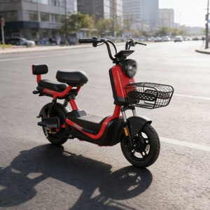 Bicicleta eléctrica para adultos para desplazamientos, motor sin escobillas de 350W, batería de 48V 12/20AH, 60 km de autonomía, suspensión dual, bicicleta eléctrica de 14 pulgadas - Product Image 2