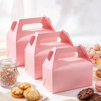 Boîtes en papier rose à thème dessin animé en gros pour filles, enfants, fêtes, décoration, emballage pour marchandises, cadeaux, biscuits, bonbons