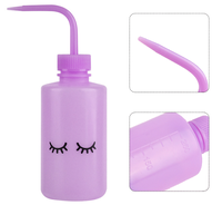 Bouteille de lavage de tatouage en plastique Lash Water Squeeze Bottle Large Liquid Squirt Bottle Succulent Arrosoir avec écailles à bouche étroite