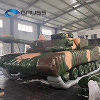 Char d'assaut gonflable géant de haute qualité T76, modèle de Panzer simulé, exposition de char d'assaut impressionnante en extérieur