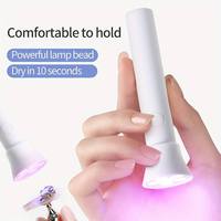 Lampe à ongles UV LED sans fil portable en plastique avec couvercle de protection des yeux rechargeable et séchoir à gel à séchage rapide pour usage domestique