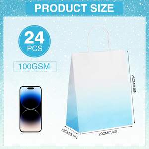 Bolsas de Regalo Azules Degradado al por Mayor con 50 Bolsas de Papel de Seda con Brillo Azul Degradado para Envolver Regalos de Boda, Cumpleaños, Día de la Madre, Bebé - Product Image 2