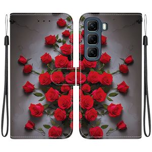 Étui en cuir de portefeuille de <span class=keywords><strong>fleurs</strong></span> imprimées pour Tecno POVA 5 Pro NEO 3 2 4 4G LE6 LE7 Spark 20 Pro Plus 4G Go 2024 Bear Panda Flip Cover - Product Image 3