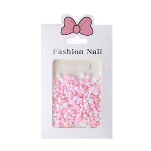 Décorations pour ongles en paillettes or blanc, 6 compartiments, breloques pour ongles, paillettes en forme de cœur pour la Saint-Valentin, pour la décoration des ongles - Product Image 1