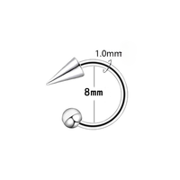 Anneaux de lèvre minimalistes en acier inoxydable en forme de U, clips de lèvre gothiques en fer à cheval, barres coniques, anneaux en C