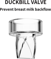 Pompe d'allaitement manuelle compatible OEM, petite, portable, accessoires sans BPA, en silicone de qualité alimentaire, valve en forme de bec de canard, débit variable