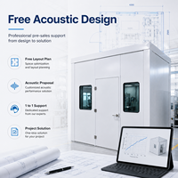 Cabine insonorisée industrielle modulaire personnalisée, réduction du bruit de 25 à 40 dB, cabine acoustique pour générateur, compresseur