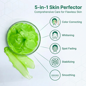 Crème Correctrice <span class=keywords><strong>de</strong></span> Couleur Verte Niacinamide Extrait <span class=keywords><strong>de</strong></span> Centella Asiatica 5-en-1 Éclaircissante Anti-Taches Anti-Âge Hydratante pour la Peau - Product Image 3
