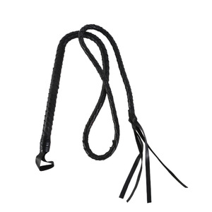 Látigo de Cuero Trenzado Hecho a Mano, Negro, para Adultos, Accesorio de Bondage - Product Image 5